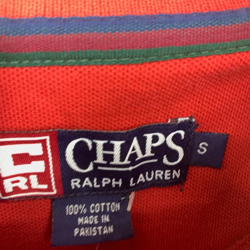 Vintage Chaps Ralph Lauren mens small polo crest red short sleeve Y2K preppy NEW